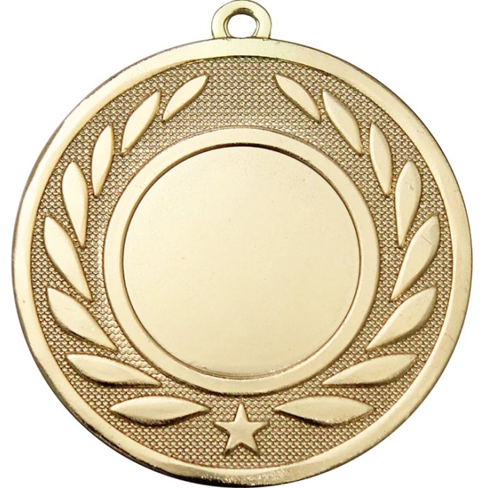 PACK OF 100 BULK BUY 50MM GOLD MEDALS, RIBBON AND CUSTOM LOGO **AMAZING VALUE**